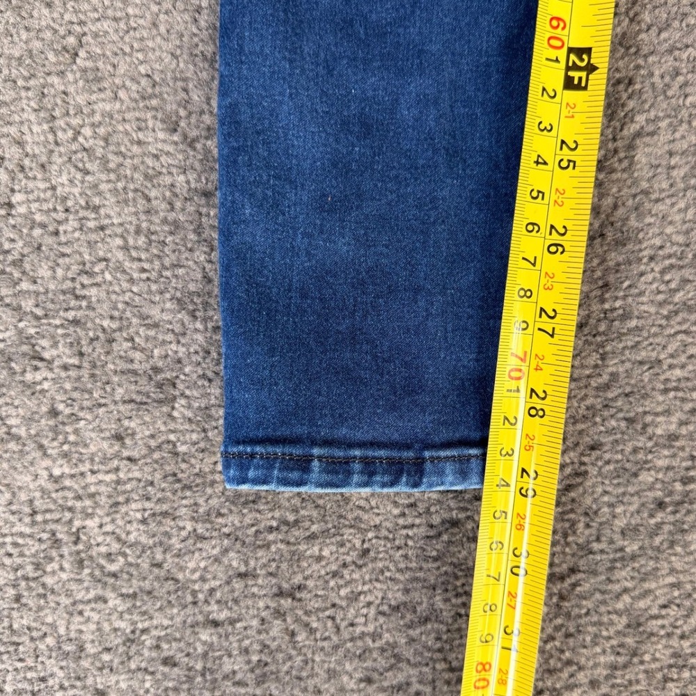 7 For All Mankind Gwenevere Skinny Jeans Dark Wash Blue Low Rise Denim 27 - Picture 9 of 11